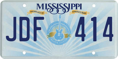 MS license plate JDF414