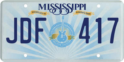 MS license plate JDF417