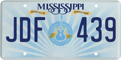 MS license plate JDF439