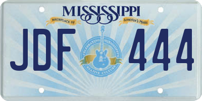 MS license plate JDF444