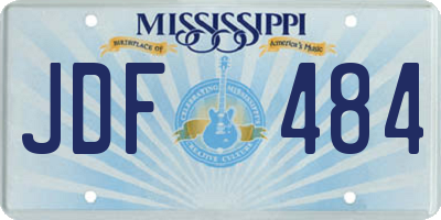 MS license plate JDF484