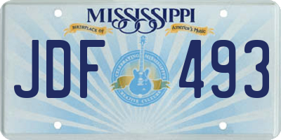 MS license plate JDF493