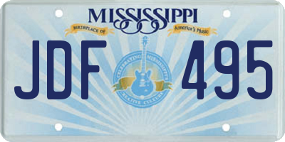 MS license plate JDF495