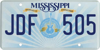 MS license plate JDF505