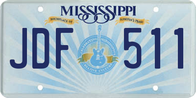 MS license plate JDF511