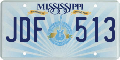 MS license plate JDF513