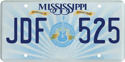 MS license plate JDF525