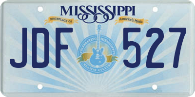 MS license plate JDF527