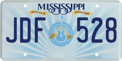 MS license plate JDF528