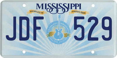 MS license plate JDF529