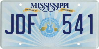 MS license plate JDF541