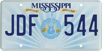 MS license plate JDF544