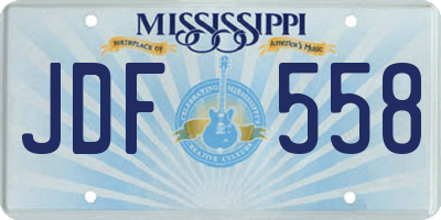 MS license plate JDF558