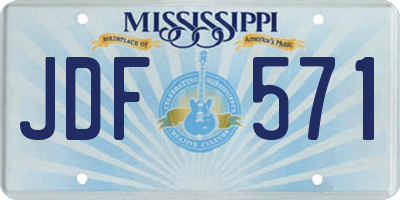 MS license plate JDF571