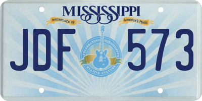 MS license plate JDF573