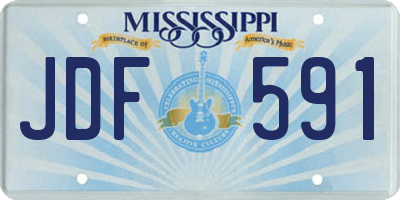 MS license plate JDF591