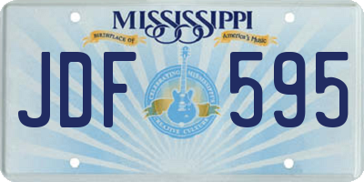 MS license plate JDF595