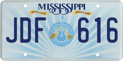 MS license plate JDF616