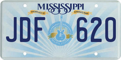 MS license plate JDF620