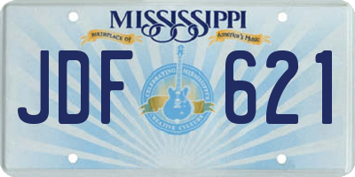 MS license plate JDF621