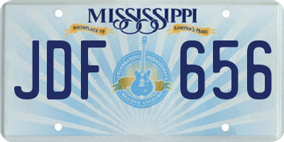 MS license plate JDF656