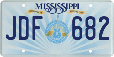 MS license plate JDF682