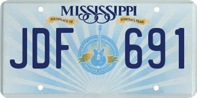 MS license plate JDF691