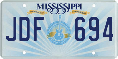 MS license plate JDF694