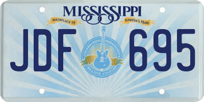 MS license plate JDF695