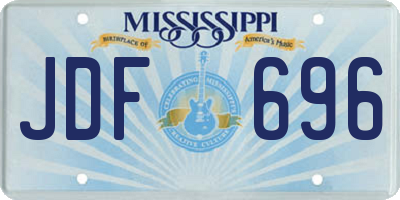 MS license plate JDF696