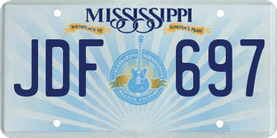 MS license plate JDF697