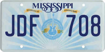 MS license plate JDF708