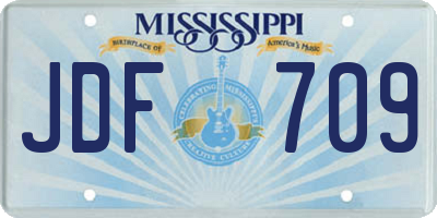 MS license plate JDF709