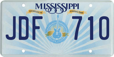 MS license plate JDF710