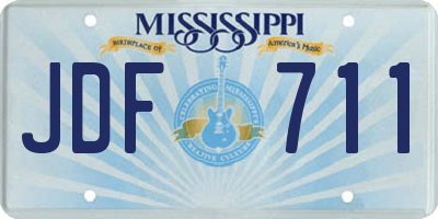 MS license plate JDF711