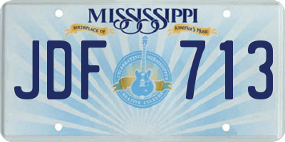 MS license plate JDF713