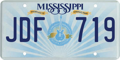 MS license plate JDF719