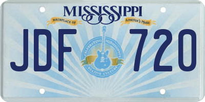 MS license plate JDF720