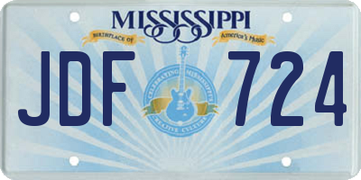 MS license plate JDF724