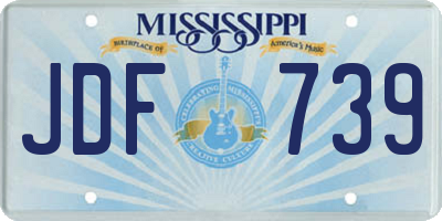 MS license plate JDF739