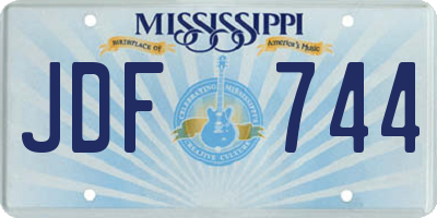 MS license plate JDF744