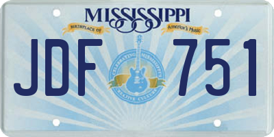 MS license plate JDF751