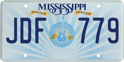MS license plate JDF779