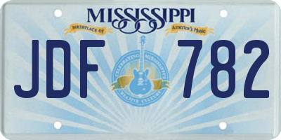 MS license plate JDF782