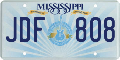 MS license plate JDF808