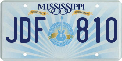 MS license plate JDF810