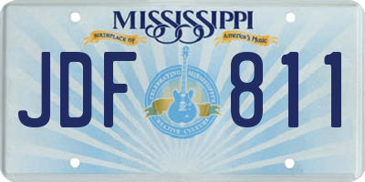 MS license plate JDF811