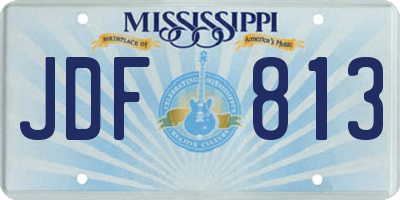 MS license plate JDF813