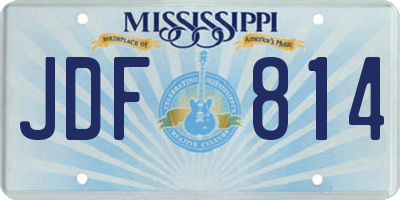 MS license plate JDF814
