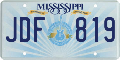 MS license plate JDF819